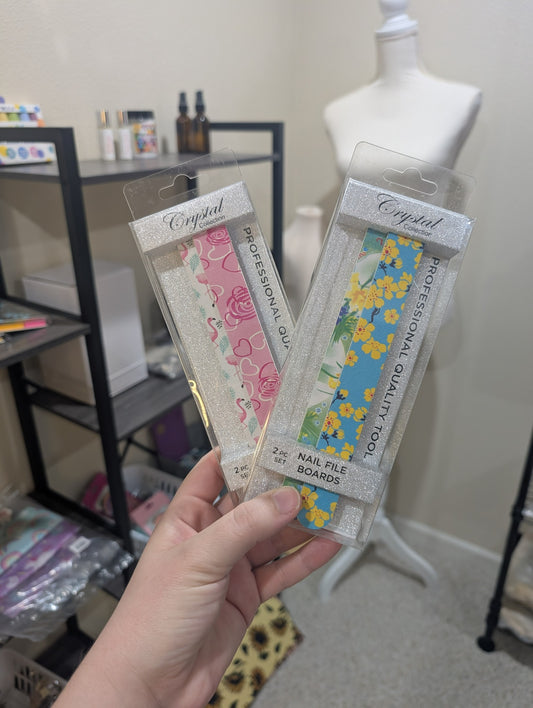 Printed Nail File Set, 2pc Nail File Boards, Cute Travel Nail Files