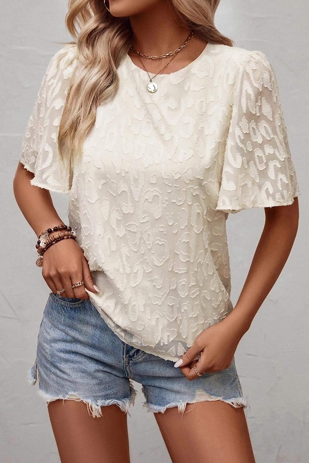 Butterfly sleeve blouse