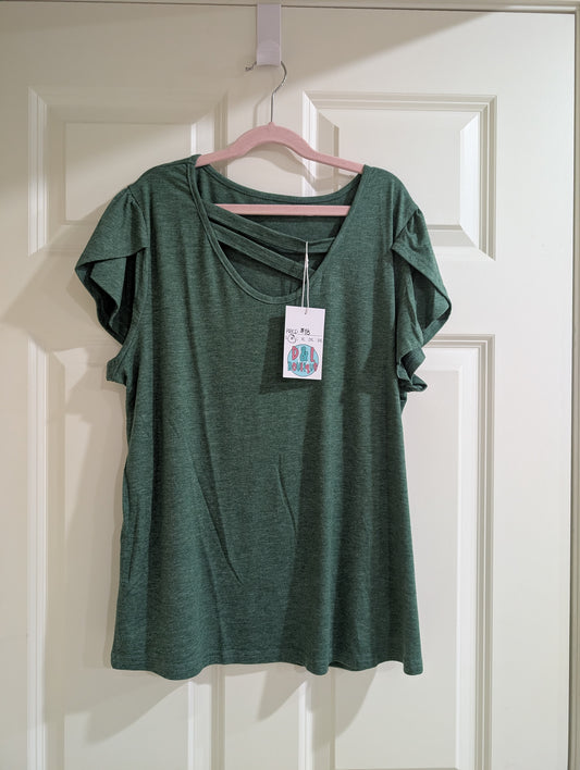 Vneck detail top