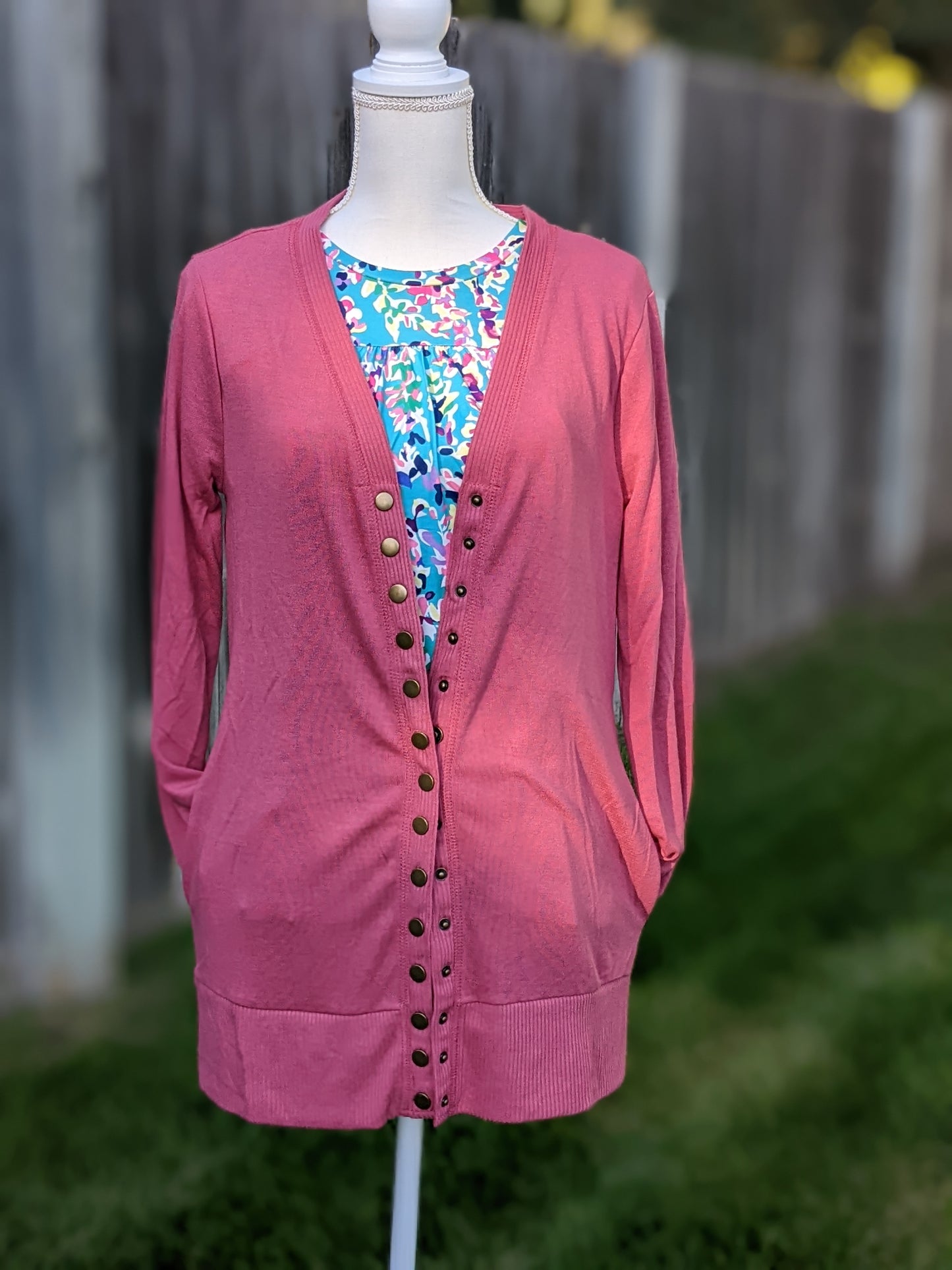 Zenana Snap Button Cardigan